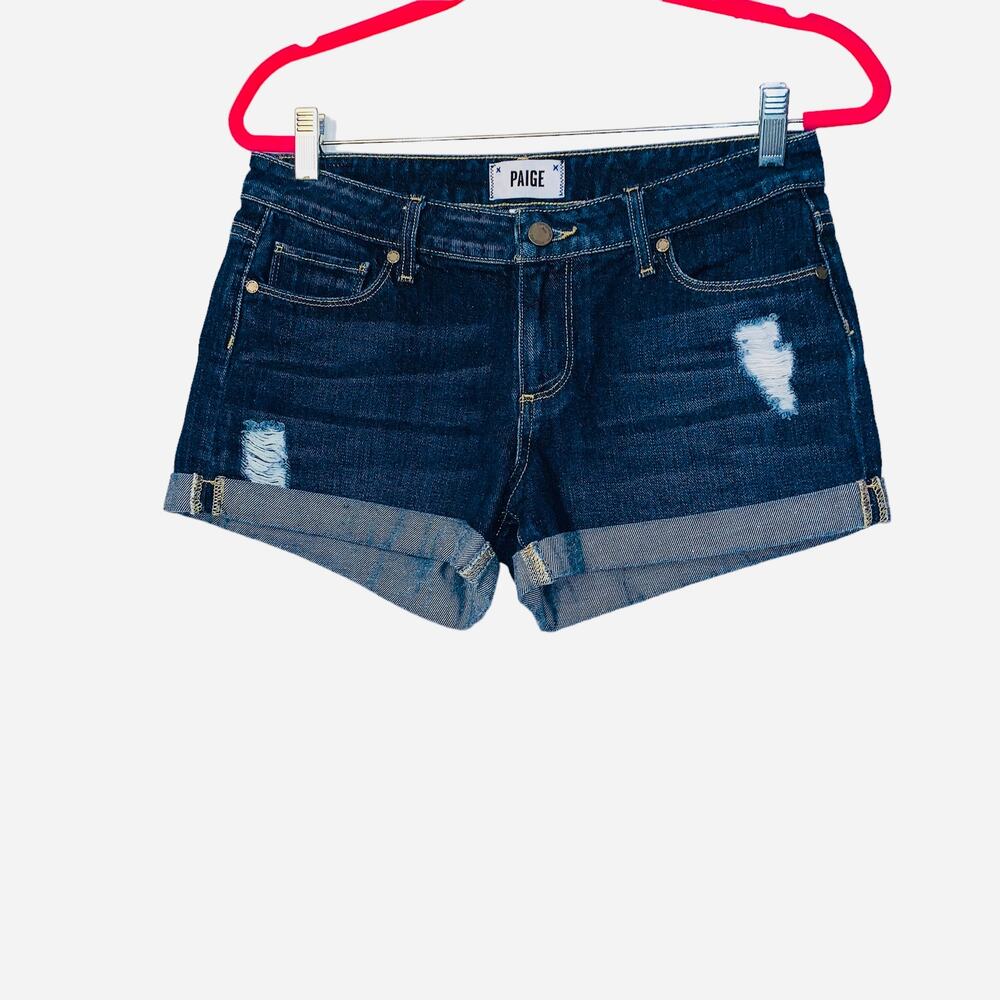 Paige Jimmy Jimmy Shorts  Destructed Denim Shorts Size 26